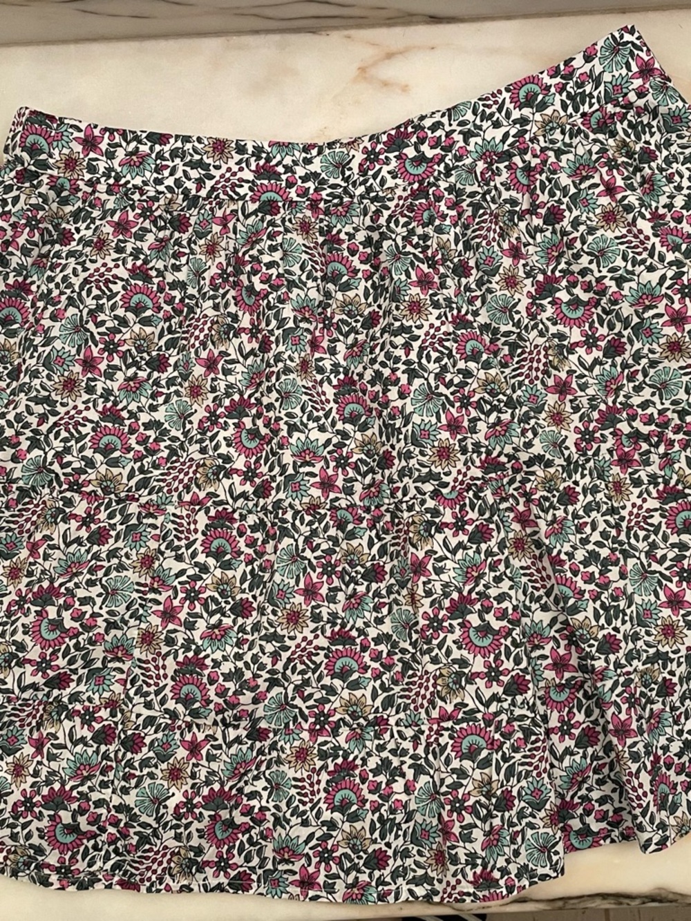 NEW J. Crew A-Line Floral Ruffle Mini Skirt